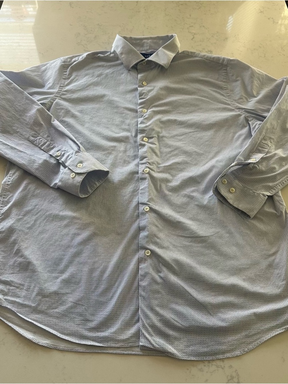 Apt. 9 Light Blue Micro-Print Dress Shirt